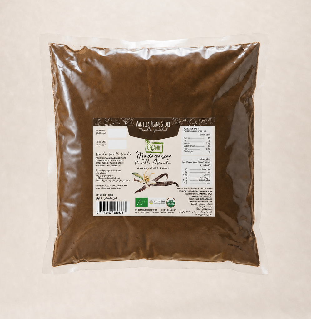 1 Kilo Organic Vanilla Powder