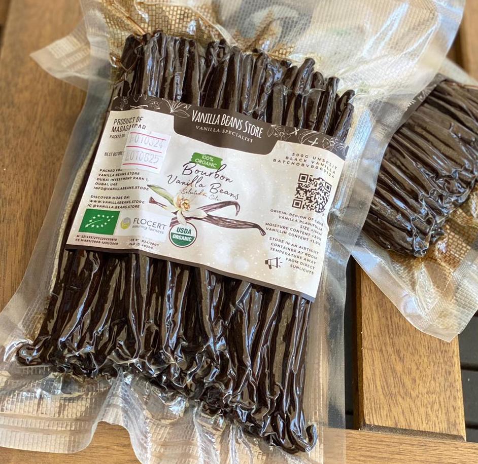 125g ORGANIC BOURBON VANILLA BEANS