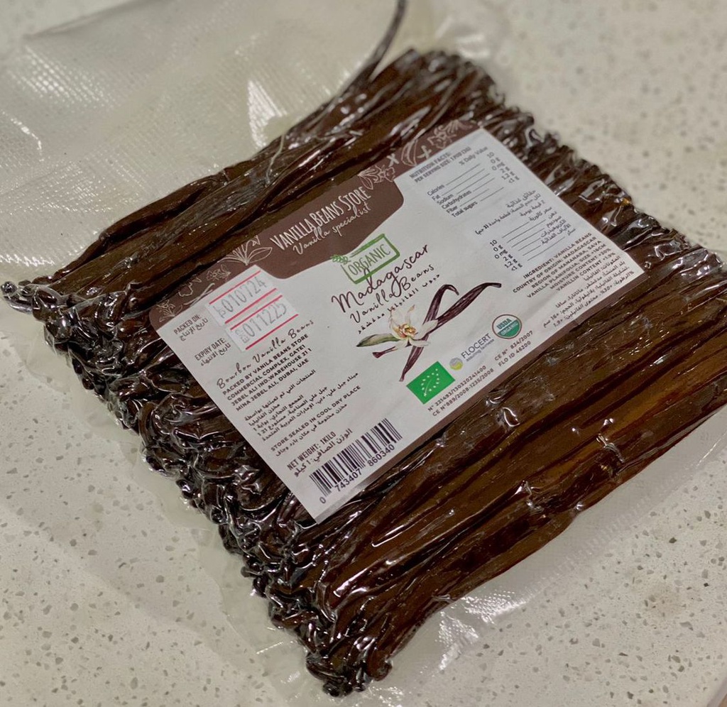 1 KILO ORGANIC VANILLA BEANS