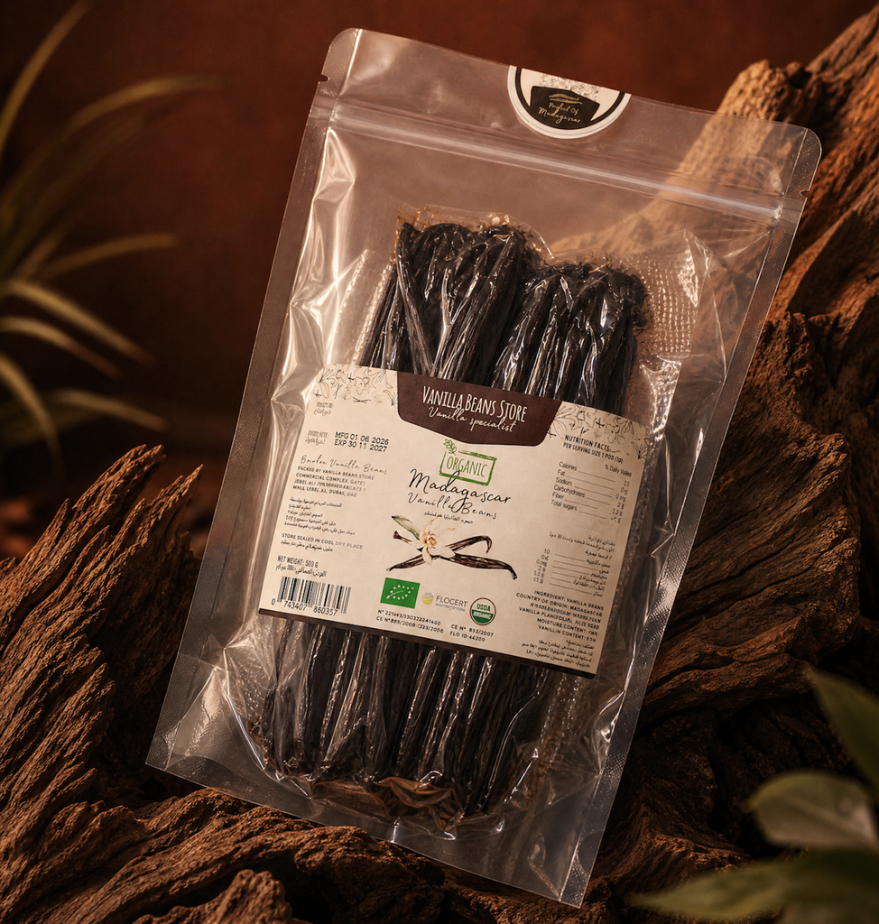 [007] 500g ORGANIC BOURBON VANILLA BEANS