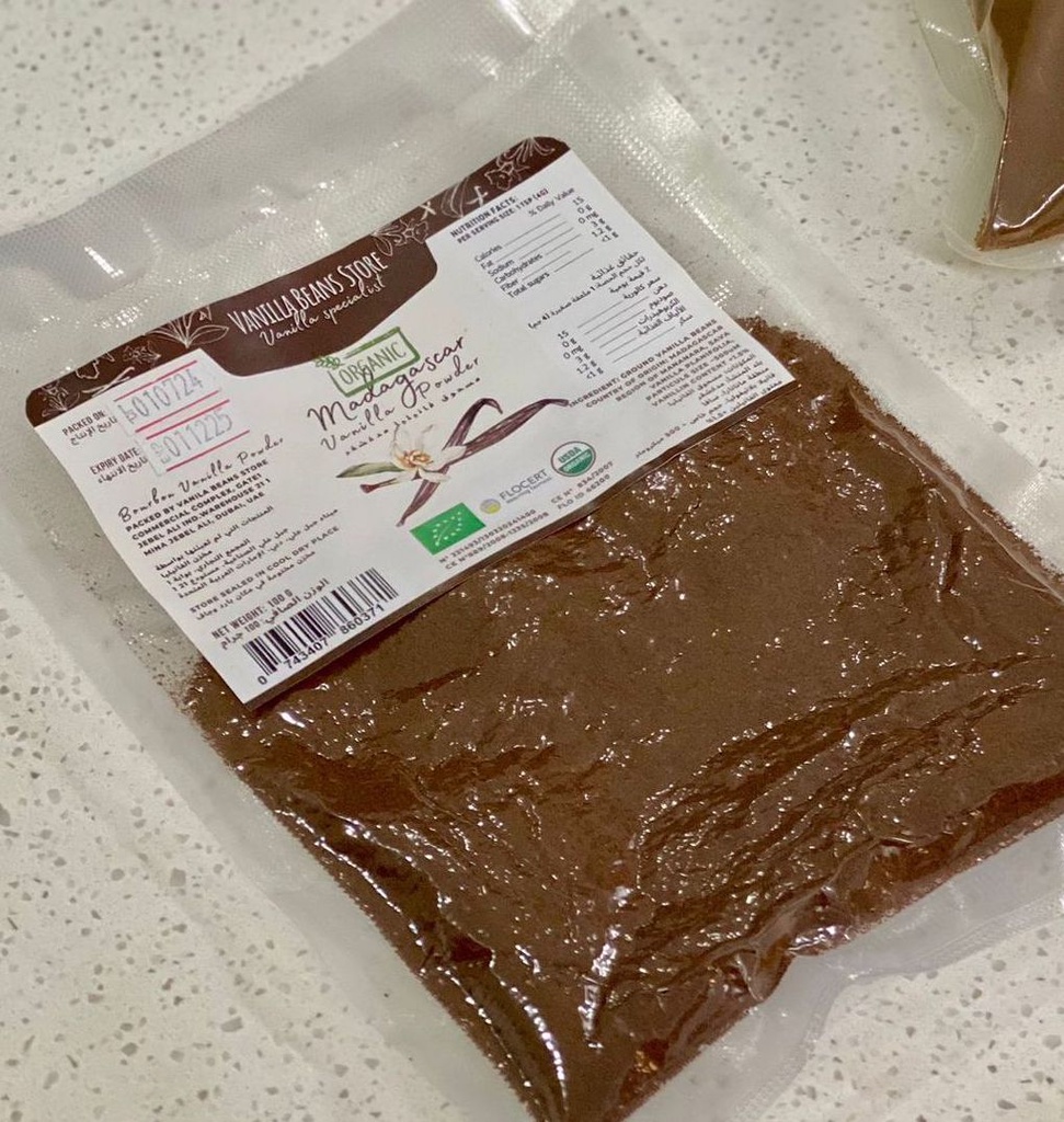 100Gr ORGANIC VANILLA POWDER Vanilla Beans Store